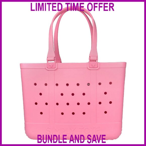 Large Water Resistant EVA Tote Bag with Removable Pouch